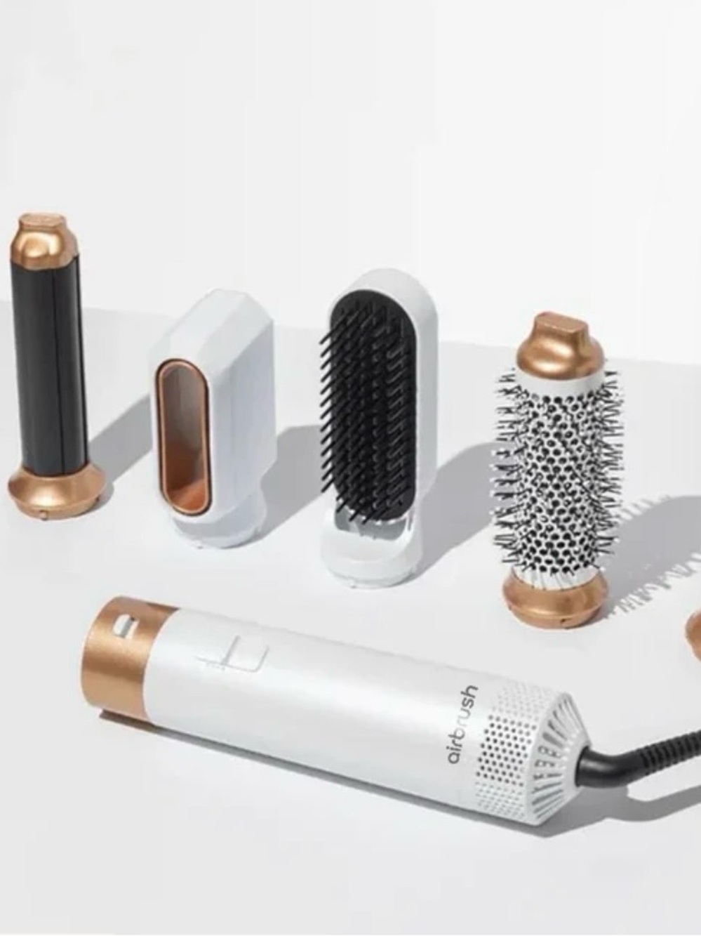 AirBrush Multi-Head White and Rose Gold Hair Styling Tool